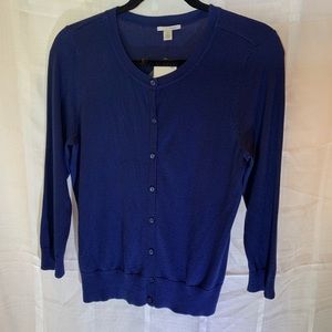 Halogen Navy Blue Soft Cardigan NWT